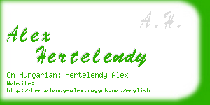 alex hertelendy business card